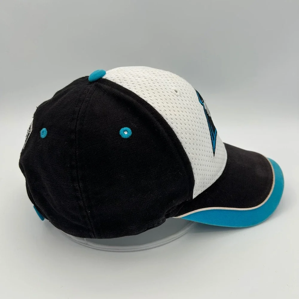 Vintage Carolina Panthers Hat Reebok NFL Equipment Mens OSFA Blue Black White